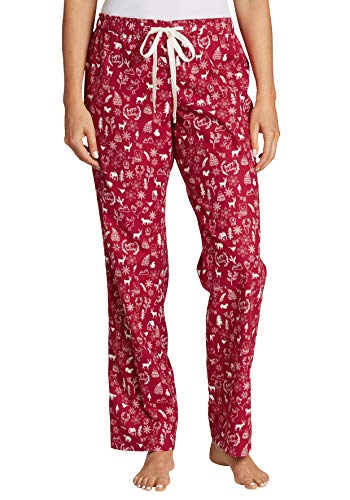 Eddie Bauer Damen Stineu0092s Favorite Flanell-Hose, Gr. L (42/44), Rot