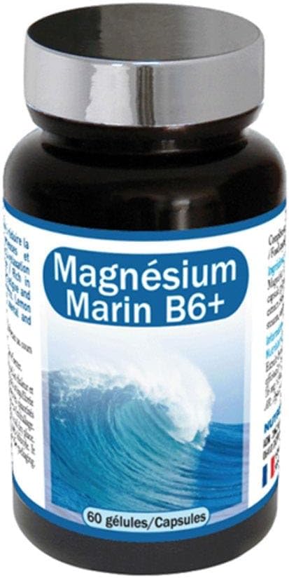 NUTRIEXPERT – Marine Magnesium B6+ – Food Supplement with Magnesium + Vitamin B6 + Lemon Balm – Promotes Nervous System Balance and Well-Being – Reduces Fatigue – 60 Capsules