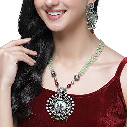 Antique Matte God Krishna Jewellery Set
