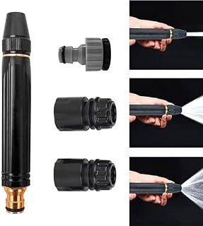 Rylan High Pressure Water Spray Nozzle for Car, Bike, Gardening, Plants | Car Washer & Water Hose Nozzle Pipe Connector Outdoor, Dust Removal Jet Sprayer, Brass, Globe Valve, Nozzle