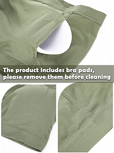 Women Bandeau Bra Padded Strapless Bralette Bra Seamless Bandeau Tube Top Bra (Black, Green, Gray,Small) #TOP4