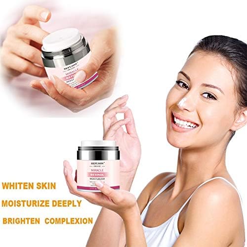 Retinol Moisturizer Cream,For Face&Eye Area Anti Aging Wrinkles & Acne & Fine Lines,with Vitamin E&Hyaluronic Acid & Jojoba Oil.Best Night&Day Facial Cream.With 2.5% Active Retinol,Face UV Protection