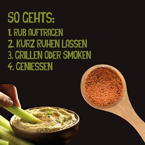 RUB’N HOOD – 250g Texas Chicken Rub - Grillgewürz für Fleisch, Fisch und Gemüse - zum Grillen, Smoken, Braten und Kochen – rauchig-aromatisch
