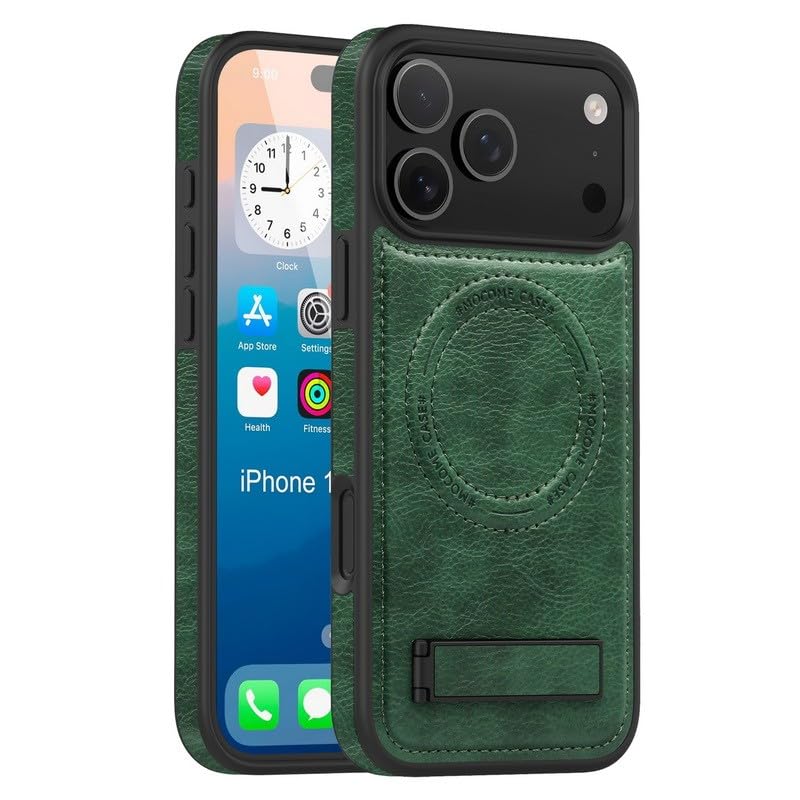 Étui iPhone 15 Pro vert foncé un écrin de cuir pour protéger vos souvenirs