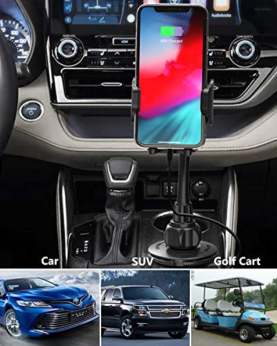 Car Cup Holder Phone Mount, Cell Phone Holder for Car,Compatible with iPhone 11 Pro Max Xs/X/8/7/6s/6Plus,Galaxy/Note etc