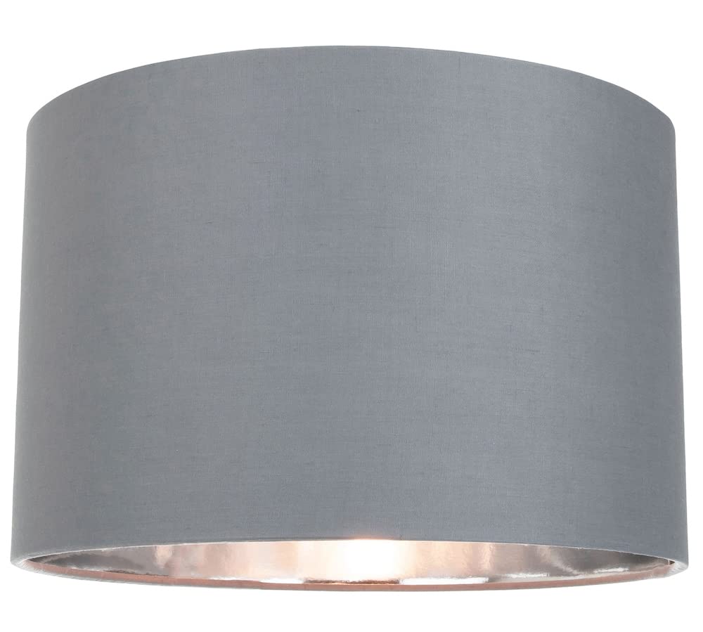 Contemporary and Chic Ochre Cotton 10" Table or Pendant Circular Drum Lamp Shade with Shiny Gold Inner - 60watt Maximum by Happy Homewares — view 27