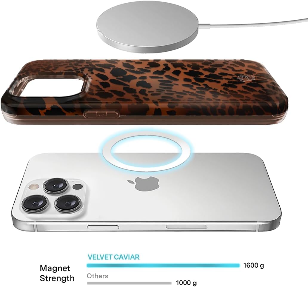 VELVET CAVIAR Compatible with MagSafe iPhone 12/12 Pro Case for Women Cute - 10ft Drop Tested - Protective Phone Cover (Leopard Tortoise Shell)