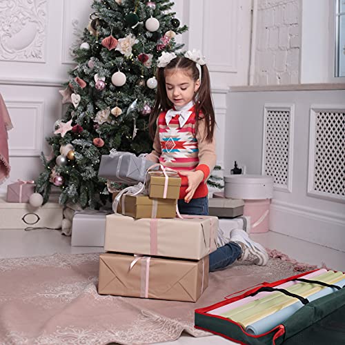 THE TWIDDLERS Stoffen Opbergtas Organizer voor Kerst Cadeaupapier, Inpakpapieren, Linten, Etiketten & Accessoires… - Image 5