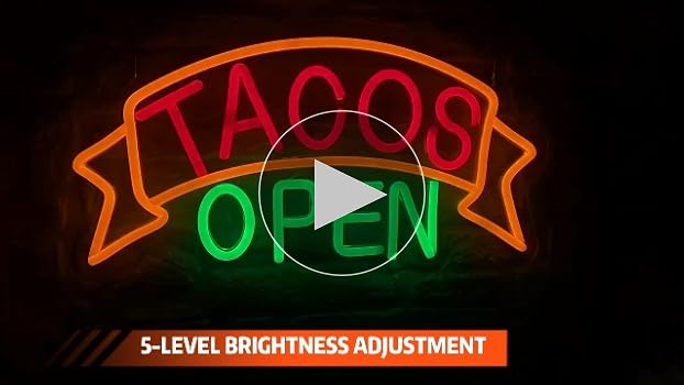 メキシコ ネオン タコス Open サイン 看板 雑貨 ビール BAR Amazon.co.jp: タコス オープンネオンサイン 壁装飾用 LED