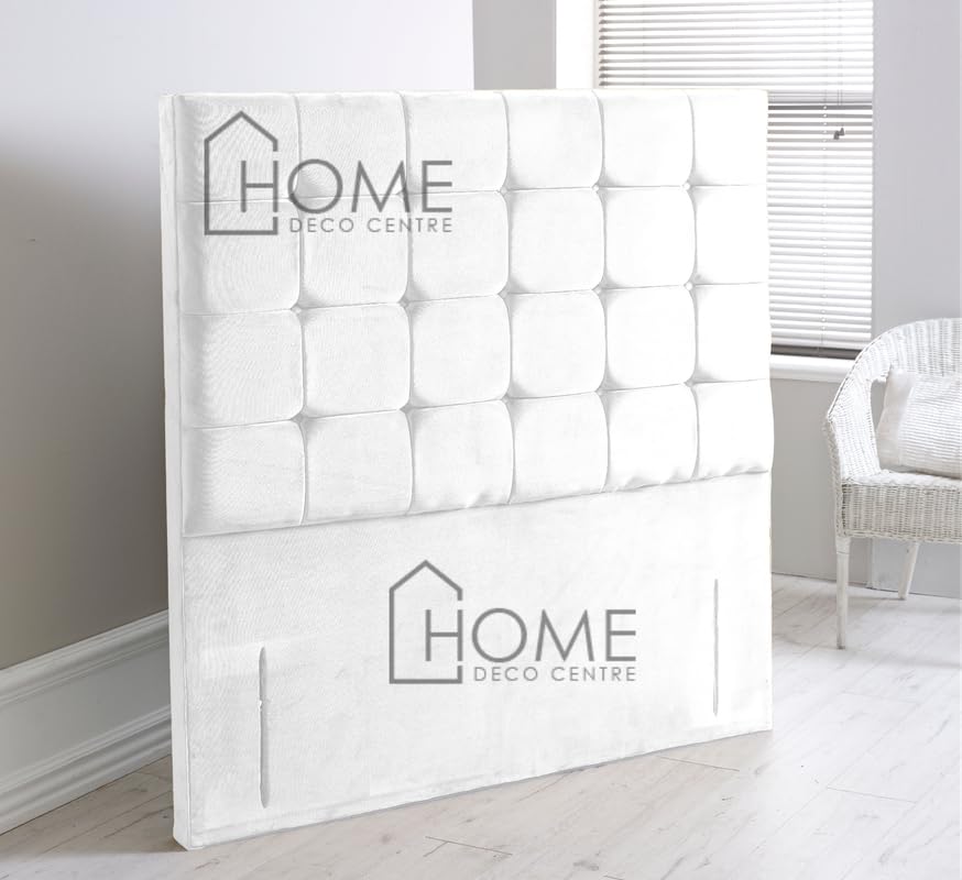 CROWNBEDS Omega Floor Standing 54 Inches high Plush Velvet Divan Bed Headboard 54 Inches High |Headboard| Divan bed| Plush Velvet |Thick Padding