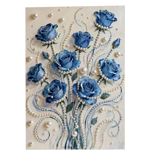 DIY Pearl Painting Kit - All 3D Plastic Pearls Diamond Art for Adults, Beginners Home Decor & Creative Gift (I)