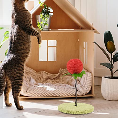 FAKEME Brinquedo arranhador para gatos, brinquedo de mola para gatos, brinquedo para animais de esti