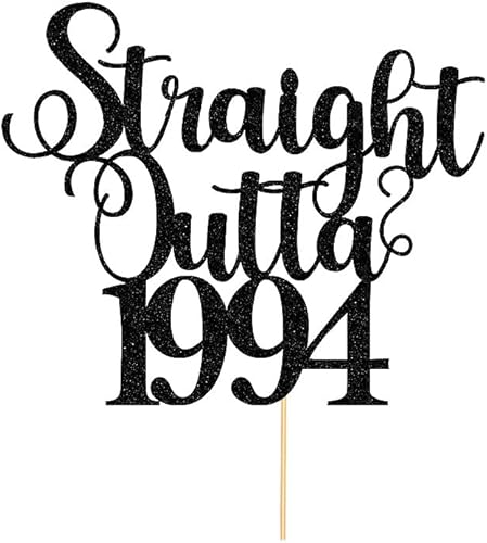 Miniatura 2 de Dcokska Straight Outta 1994 - Decoración divertida para tartas de 30 cumpleaños, feliz 30 cumpleaños, 30 aniversario de boda, fiesta, decoración