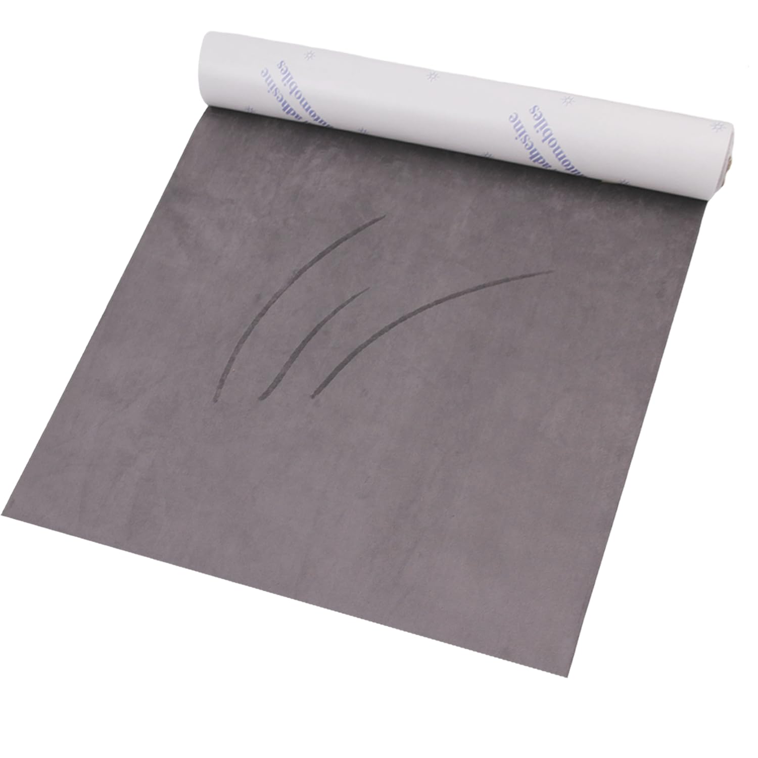 HKC Self-Adhesive Microfibre Fabric Dark Grey, 42 x 150 cm Self-Adhesive Faux Suede Leather Film, Elastic Fabric for Cockpit, Upholstery, Jewellery Drawer