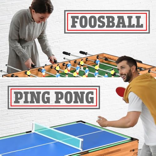 image for SereneLife Multi Game Table, 48” Sports Arcade Games with Accessorie