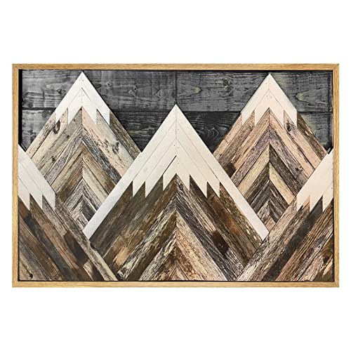 FUFRE - Quadro decorativo da parete in legno, decorazione artistica in legno di Montagna, decorazione da parete per ufficio a casa