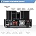 CrBoke Tube Amplifier, Stereo Vacuum Tube Class A/B Amplifier,Integrated Amplifier with Bluetooth 5.0,Subwoofer Output, Headphone Output, Record Player Phono Preamp and USB DAC