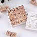 RisyPisy 16 Piezas Sellos de Goma de Madera, Mariposa Retro Decorativos Sellos, DIY Goma Sellos para Diarios de Bala, Scrapbooking, Diarios y Etiquetas
