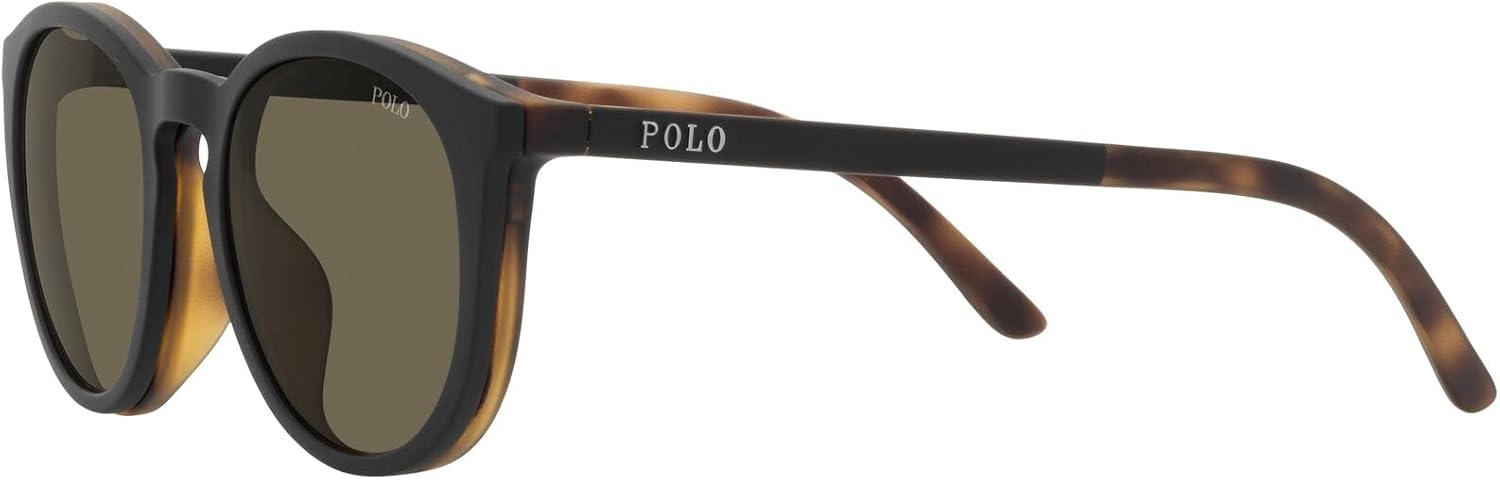 Polo Ralph Lauren PH4183U Universal Fit Sunglasses, Matte Havana/Clear, 50 mm