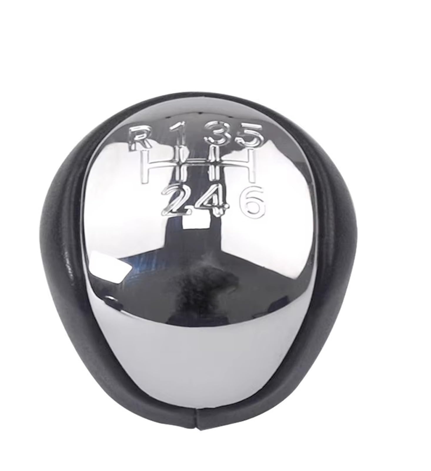 Ppxbfd 6 Speed-Chrome Shift Gear Lever Knob For Hyundai For Elantra I30 2008-2012 5 6 Speed Manual Mt Gear Shift Knob Shifter Lever Handball Car Shift Gear Knob Handle(6 Speed-Chrome)