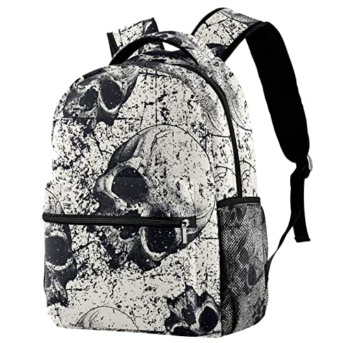 Sac à dos tête de mort mouchetée ultra-résistant pour voyage et campus