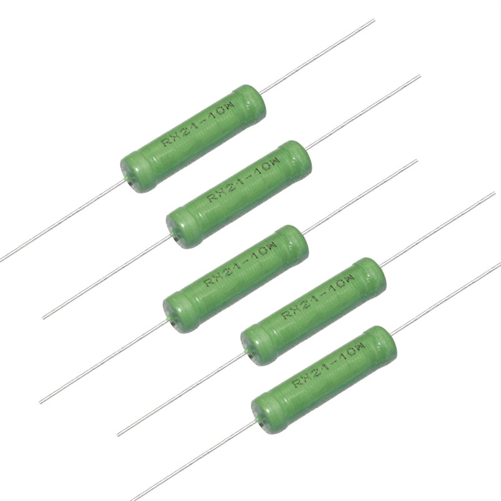 10x Resistenza A Filo 0,82 Ohm / 5 Watt / 10% - Vitrohm KH208-8