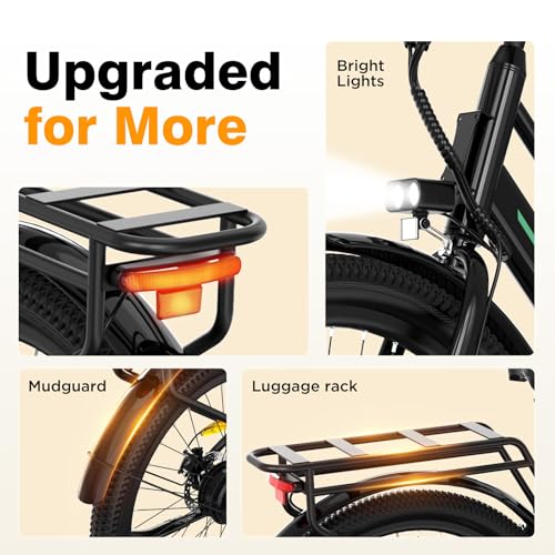HITWAY 27.5" Electric Bike - 250W Motor, 36V13AH battery max. 50-100km Range, citybike Ebike for City Commuting for Women & Beginners,with APP - Image 7