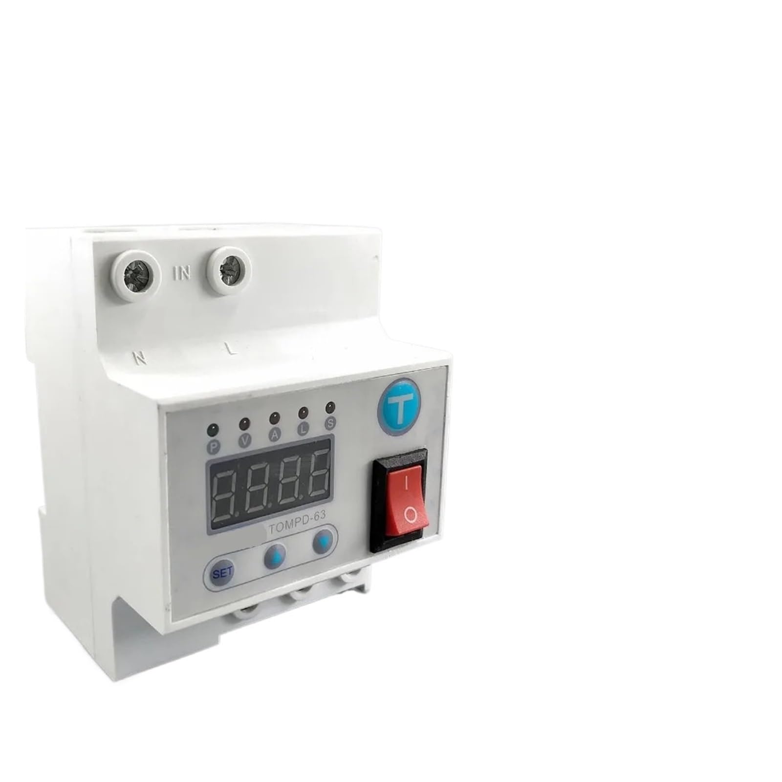 RWRAPS Protector de Voltaje Disyuntor de reconexión automática de 63A con sobretensión y subtensión, protección contra Fugas, relé de protección contra sobretensiones