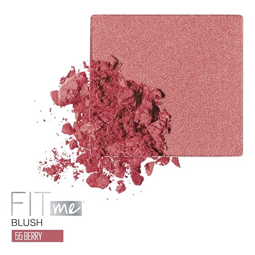 Image of Maybelline Fit Me Powder Blush, Lightweight, Smooth, Blendable, Long-lasting All-Day Face Enhancing Makeup Color, Berry, 1 Count