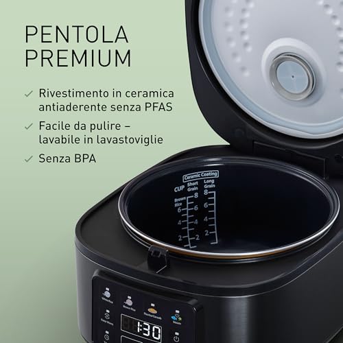 Panasonic SR-DA152KXE Cuociriso Automatica con Vapore, Fuzzy Logic, Indicazione Livello Acqua, Senza BPA, Mantenimento in Caldo, Avvio Ritardato, Nero - immagine 5