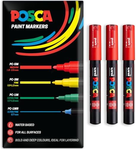 Posca - Rotulador permanente a base de agua, multiuso en superfic...