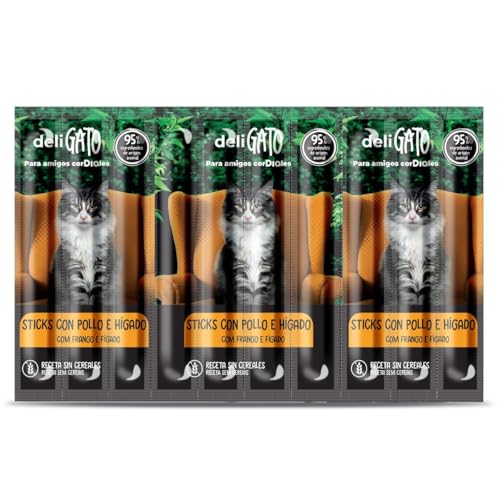 Dia DELIGATO Snack para Gatos Sticks de Pollo e hígado Bolsa 10 Unidades