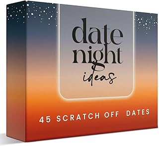 45 Romantic & Fun Scratch Off Date Night Ideas Card Game, Couple Gifts for Boyfriend, Girlfriend, Wife, Husband, Engagement, Birthday, Anniversaries or Bridal Shower Gifts
