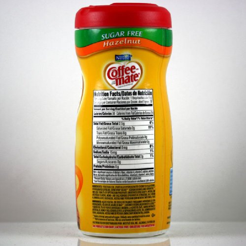 Nestle Coffee-Mate Hazelnut Sugar Free, 1er Pack (1 x 289 g Dose)