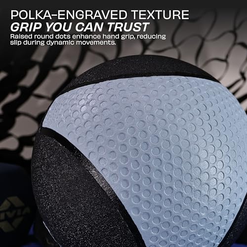 Image of Nivia Pro Medicine Ball for Strength Training, Core Workouts, Endurance Training, Non-Slip Surface, Weight Ball for Crossfit (Light Blue, 5 KG)