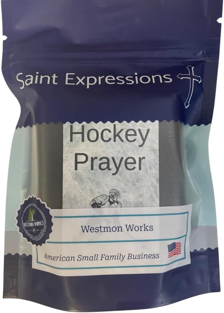 Westmon Works Hockey Pewter Medal Necklace with St Sebastian Stainless Steel Chain Boxed Set with Prayer Card Saint Expressions Premium Jewelry for Athletes - Image 4