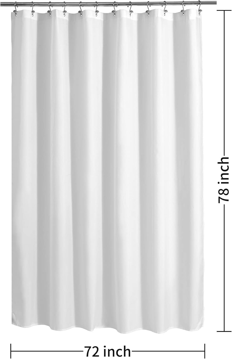 homewards Polyester Blue Floral Design Shower Curtain with 12 Hooks, Standard, 6ft x 6.5ft (180cm x 198cm) Set of 1 1