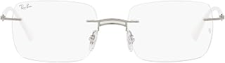 Rx8767 Titanium Rectangular Prescription Eyeglass Frames
