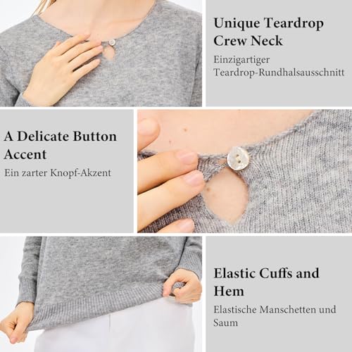 Pullover de lana para mujer Simple&Opulence elegante y suave 6
