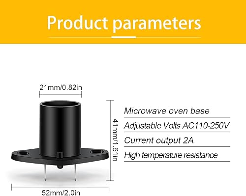 Miniatura 5 de Ruiandsion Bombilla de microondas Z187 T170 Soporte Base Reemplazo para Horno Universal Microondas Pera Lámpara Socket-Z02
