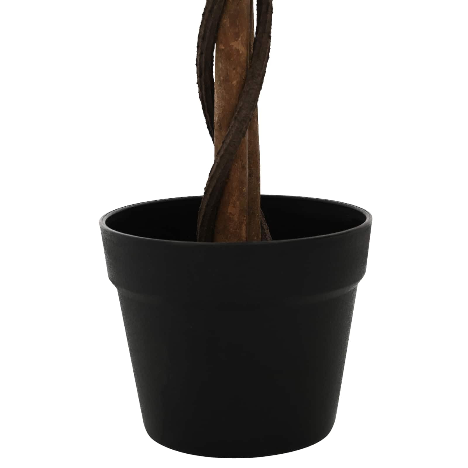 Sztuczna roślina ficus, 90 x 16 x 110 cm, sztuczna roślina z materiału i drewna, do salonu, biura i sypialni, łatwa w pielęgnacji, zielona dekoracja