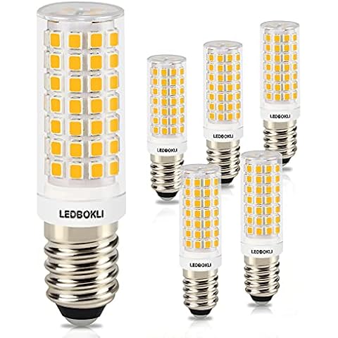 LEDBOKLI 6PCS E14 LED Bulbs 8W Warm White 3000K E14 LED Light Bulbs, Equivalent to 80W Halogen Bulb, E14 LED Corn Lamp Bulbs, 700LM Edison Bulbs, Wide Beam Angle, AC220-240V, Non Flicker, Non Dimmable Cover
