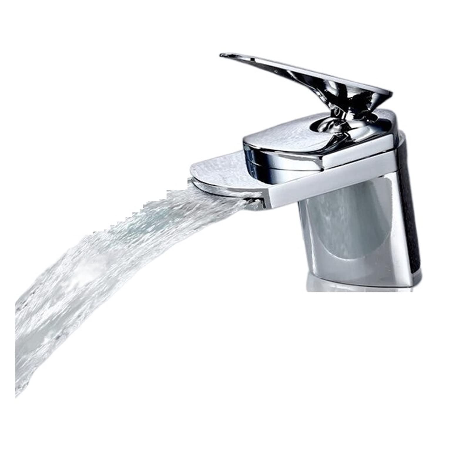 Robinet de salle de bain cascade pour laver les mains dans une ambiance spa violette