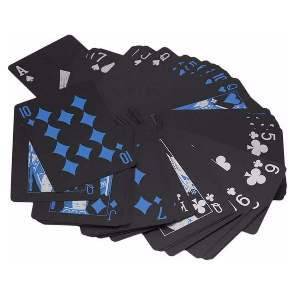 Pop The Party Poker Waterproof Playing Cards for Adult & Man/Woman, Party Game (Black Cards) Pack of 1