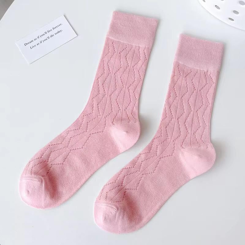 Image of Opa! Women White Lace Ruffles Socks Cottagecore Floral Frilly Sock Thin Cotton Summer Crew Socks -Soft Breathable.
