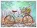 Zestaw do malowania olejnego dla początkujących obraz cyfrowy rower ogród kwiat kosz DIY obraz olejny zestawy upominkowe wstępnie wydrukowane płótno sztuka dekoracja domu