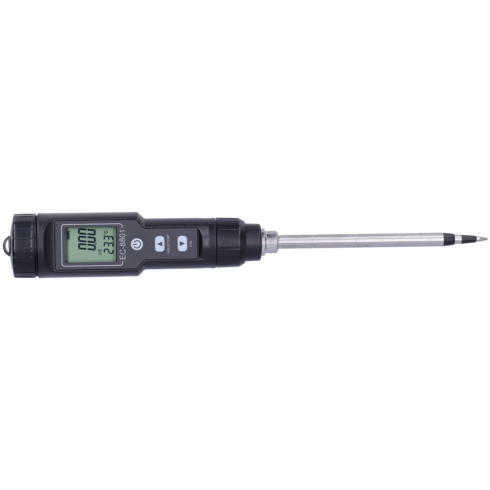 Thermomètre de sol EC 2 en 1 avec écran LCD, testeur de température de conductivité du sol, moniteur de sol portable pour verger de jardin et culture de plantes en intérieur et en