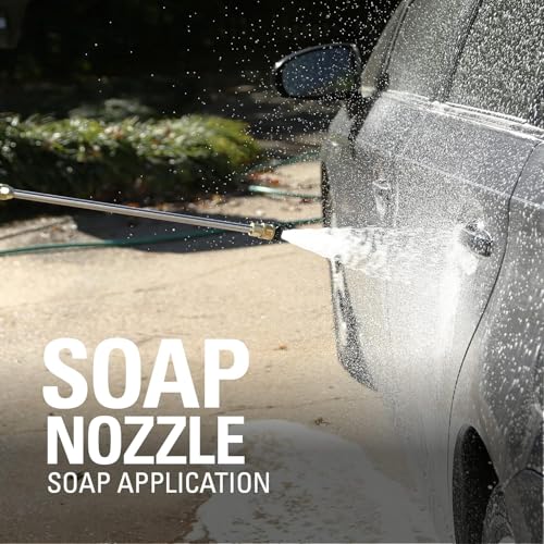 Image of Greenworks 2000 PSI (1.2 GPM) Electric Pressure Washer, Steel Wand, On-Board Soap Tank (25, 40, Soap, and Turbo Nozzle) + Car Wash Soap Pods (12 Count)