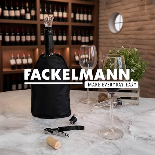 Miniatura 7 de Fackelmann Sacacorchos Profesional De Sumiller, Sacacorchos De Láminas Con Abridor De Botellas, Duradero Y Resistente, Zinc Y Abs, 11x5 Cm