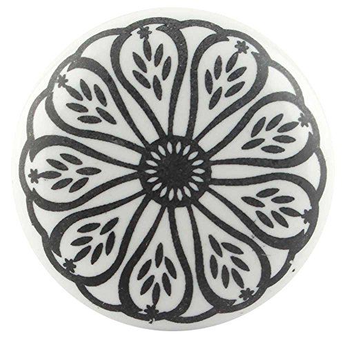Image of Indian-Shelf Ceramic Handcrafted Dresser Knobs for Drawer Cabinet-2 Pieces